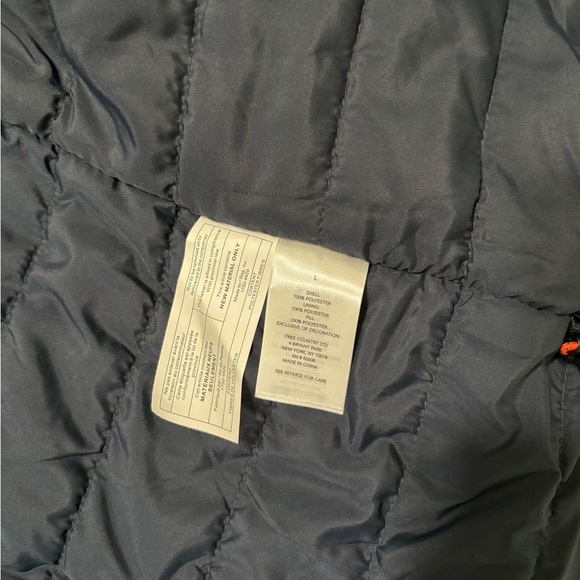 Free Country Men's Navy and Charcoal Raincoat - Picture 4 of 5